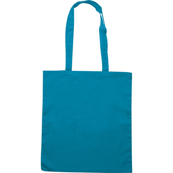 Shopper in cotone colorata azzurro