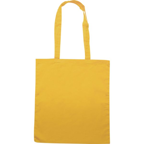 Shopper in cotone colorata giallo