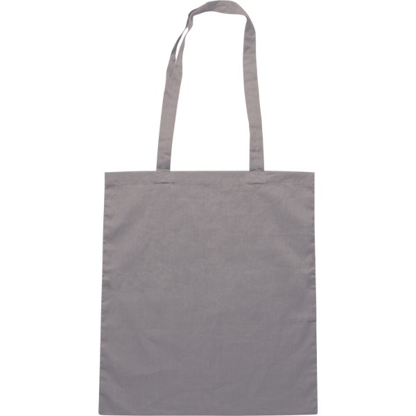 Shopper in cotone colorata grigio