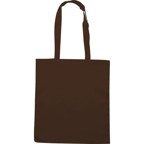 Shopper in cotone colorata marrone