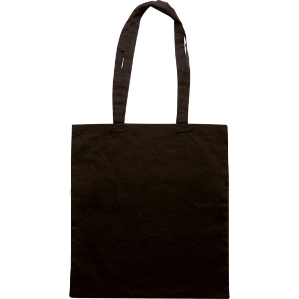 Shopper in cotone colorata nero