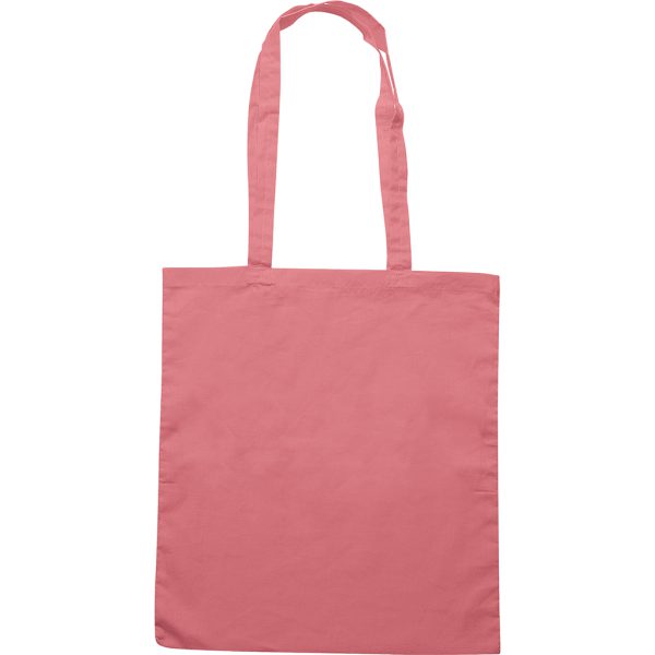 Shopper in cotone colorata rosa